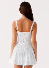 Domaine Mini Dress - Blue Floral
