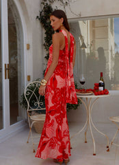 Under The Pagoda Maxi Dress - Sicily Sunsets Print