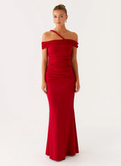 After This Maxi Dress - Raspberry