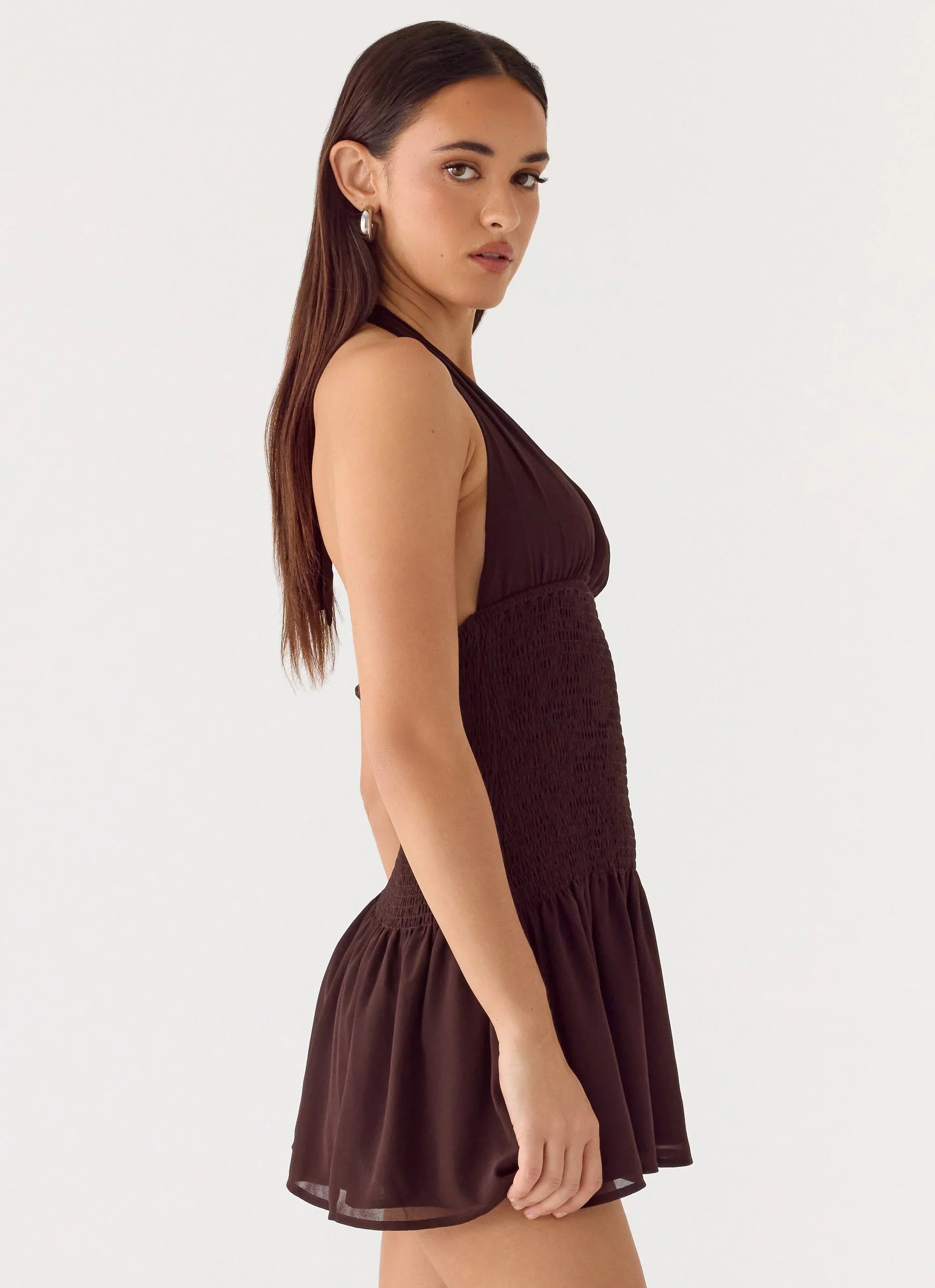 Holden Mini Dress - Chocolate