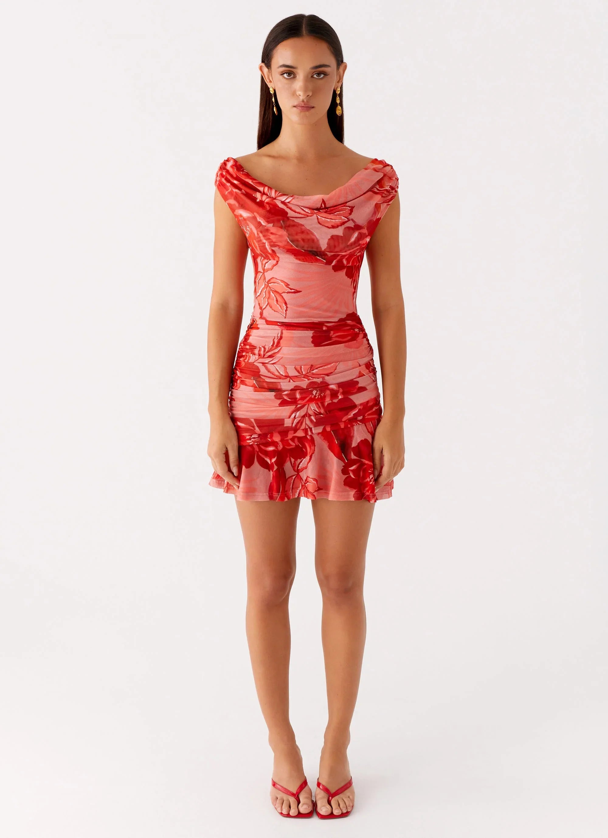 Cait Mini Dress - Sicily Sunsets Print